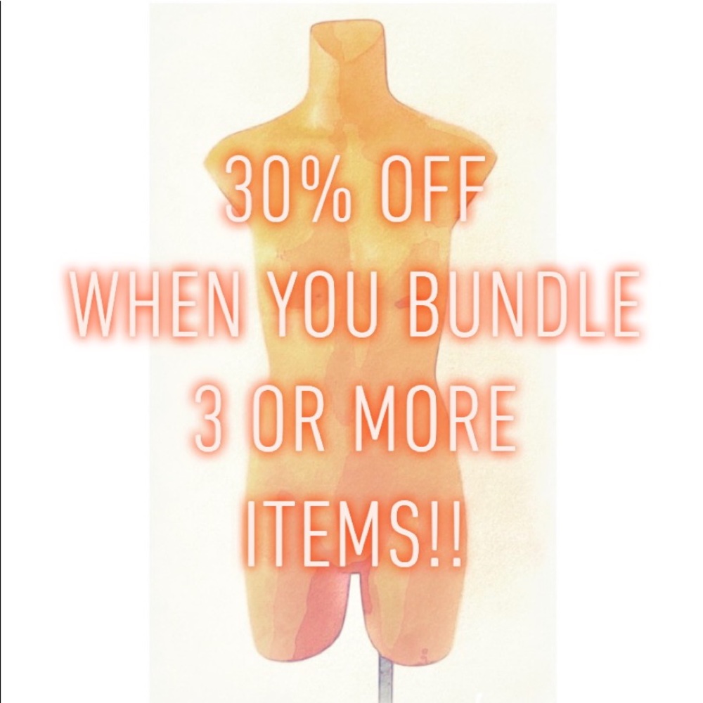 30% Off When You Bundle 3 or More Items!!